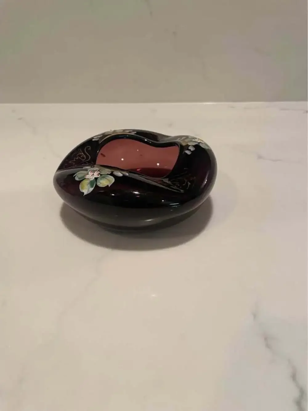 VINTAGE Amethyst Purple Glass Ashtray or Bowl.
